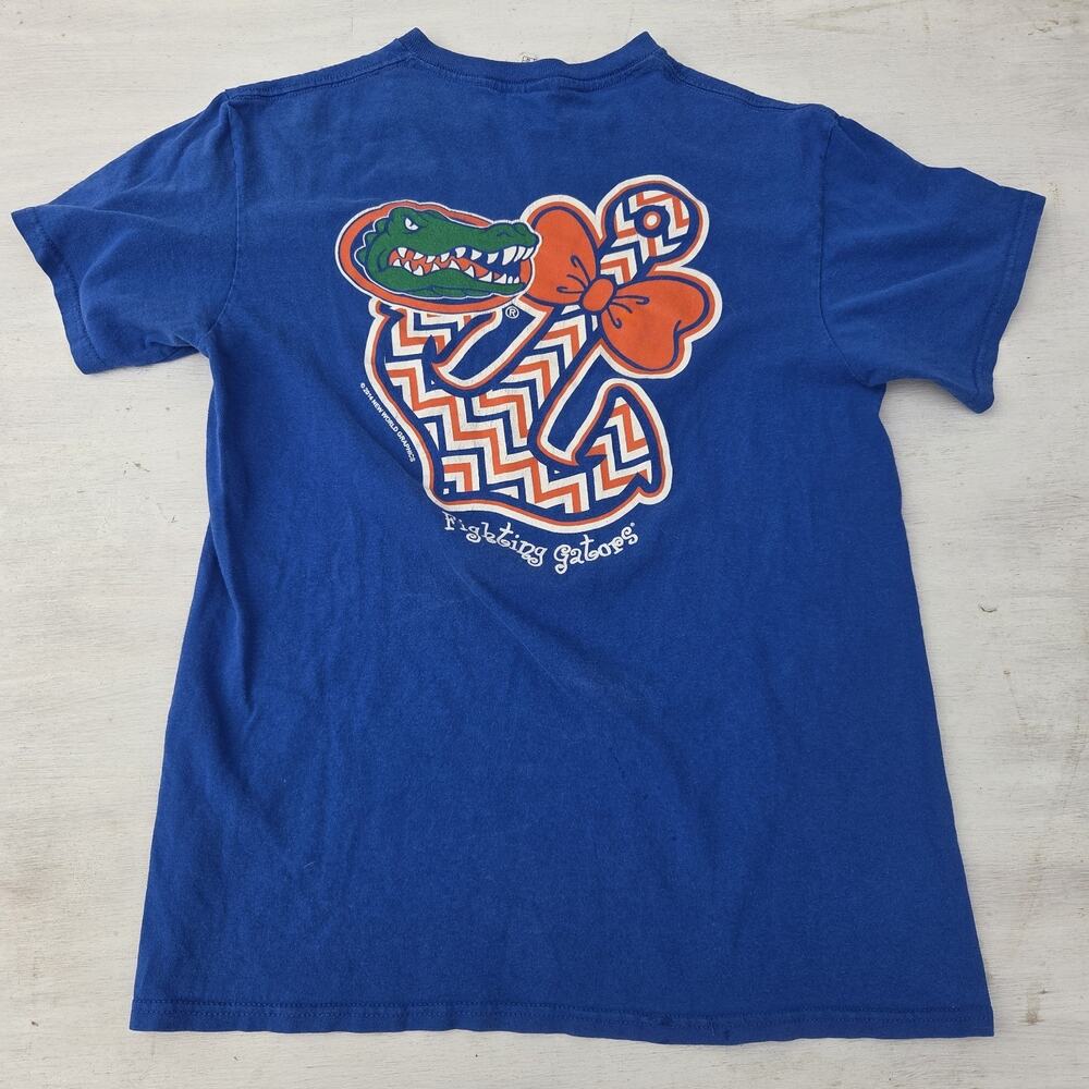 Florida Gators T Shirt Mens M Blue Short Sleeve NCAA Double Sided